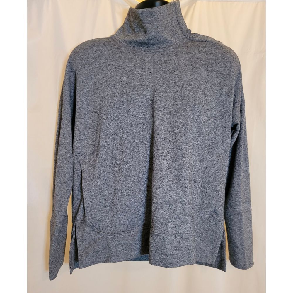 Marmot Women's Gray Snap‎ Turtleneck  Long Sleeve Top L/G